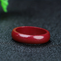 Cinnabar Stone Single Ring - Feng Shui Wealth Attraction for Couples