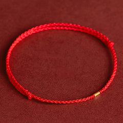 Handmade Bohemian Braided Bracelet - Black & Gold Lucky Charm for Harmony & Protection