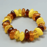Bohemian Style Amber Bracelet for Grounding, Vitality, and Emotional Balance