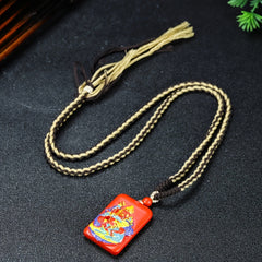 Cinnabar Stone Pixiu Pendant for Wealth Attraction Traditional Chinese Feng Shui Amulet for Good Fortune