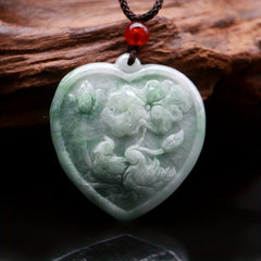 Hand-Carved Jade Heart Pendant for Men — Symbol of Emotional Resilience and Inner Strength