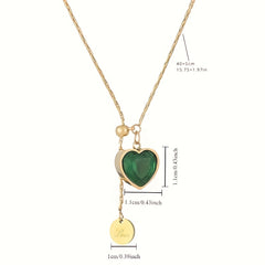 Green Heart Pendant Necklace – Love & Healing Energy for Daily Wear