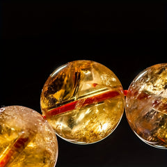 10/12mm Brazilian Yellow Crystal Bracelet for Energy Balance - Super Seven Crystal Tower for Daily Wear