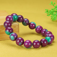 Elegant Red & Green Natural Stone Bracelet for Love, Healing & Harmony