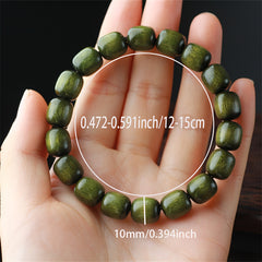 Green Sandalwood Bracelet for Energy Balance & Mind-Body-Spirit Harmony - Natural Unisex Beaded Strand