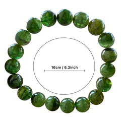 12mm Natural Chinese Stone Beads Ethnic Style Mixed Color Bracelet January Birthstone Vibrant Energy