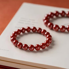 Cinnabar Couple Bracelet - Dual Blessing of Sweetness & Harmony for Mindful Connections