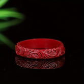 Natural Jute Engraved Ring - Unisex Energy Talisman for Harmony & Protection