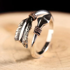 Adjustable Arrow Ring - Vintage Bronze Weapon Jewelry for Peace & Strength