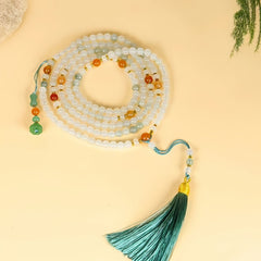 Natural Jade Crossbody Chain with Tassel | Traditional Chinese Sweater Chain for Elegance & Positive Energy