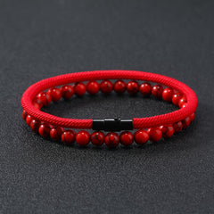 Minimalist Natural Stone Bracelet - Simple Elegance for Men's Style & Energy