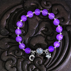 Cat's Eye & Moonstone Charm Bracelet — Intuition Enhancing & Protective Energy Jewelry