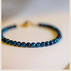 Blue Tiger Eye Stone Beaded Hand Chain - Vintage Elegance for Daily Energy & Gift-Giving