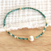 Boho Pearl Charm Beaded Bracelet — Harmony & Intuition Enhancing Stretch Stack Bracelet