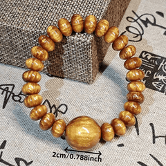 Large Golden Orange Resin Bead for Men's Jewelry, Car Pendant, and Holiday Gifts