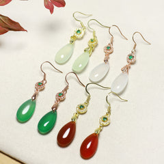 Colorful Natural Stone Earrings with a Luxurious Palace Style, Perfect for Beach Parties And Gatherings, Making Them an Ideal Gift for Girlfriends And Close Friends.