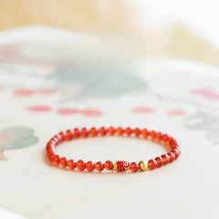 Bohemian Koi Fish Bracelet - Green Gemstone for Luck & Harmony