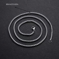 "Retro Pebble Titanium Steel Cross Necklace — Spiritual Protection & Inner Strength