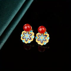 Vintage Islamic Geometric Earrings - Spiritual Energy & Copper Art for Daily Wear