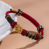 Hand-Woven Multicolor Blessing Bracelet — Energy Harmony, Protection & Prosperity Talisman, Adjustable Cotton Rope for Daily Spiritual Balance