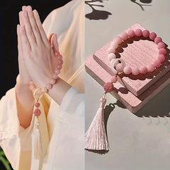 Pink Bodhi Root Bracelet Harmony Love Energy Balance Gift