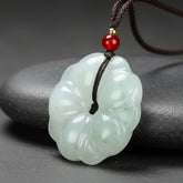 Elegant Natural Stone Flower Pendant - Men's Spiritual Grounding Jewelry & Sweater Chain Accessory