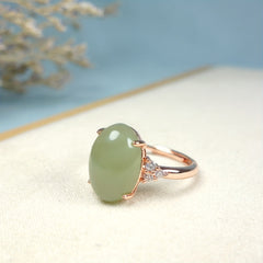 Natural Stone Ring for Men - High-Quality Adjustable Good Luck Talisman for Prosperity