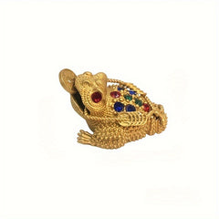Golden Three-Legged Toad Figurine — Wealth Attraction, Prosperity & Protection Feng Shui Decor