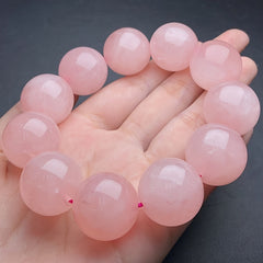 14mm Pink Crystal Bracelet Gentle Charm Soft Aura Daily Wear Romantic Gift