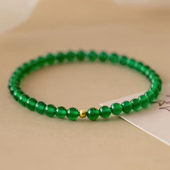 Elegant Green Crystal Bead Bracelet - Perfect Gift for Mother’s Day & Energy Balance