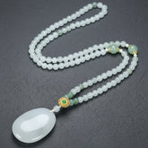 Natural Round Pendant New Chinese Style Jewelry - Harmony & Protection Energy