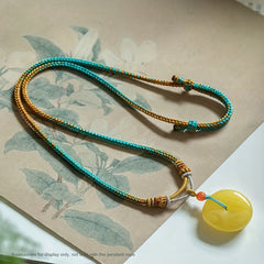 Hand-Woven Nylon Rope Necklace – Vintage Style Energy for Daily Wear & Gifting