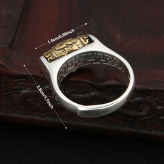 Rotatable Six Character Mantra Blessing Ring - Non-Fading Wealth Attraction Accessory