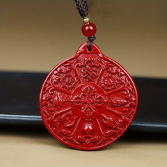Cinnabar Bagua Pendant — Protective Red Energy Amulet for Harmony, Prosperity & Spiritual Vitality