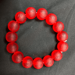 Natural Red Jasper Bead Bracelet for Grounding, Vitality & Emotional Balance