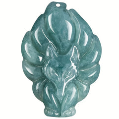 Nine-Tailed Fox Jade Necklace for Spiritual Transformation, Protection & Prosperity