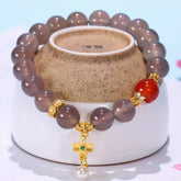 Elegant Agate Crystal Bracelet Vintage Chinese Style Energy Balance