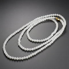 White Ice Transparent Autumn And Winter Mother Chain Unisex Retro Trend Sweater Chain for Energy Flow and Spiritual Harmony