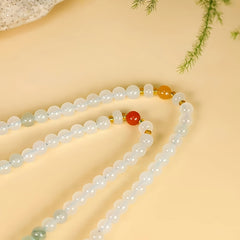 Natural Jade Crossbody Chain with Tassel | Traditional Chinese Sweater Chain for Elegance & Positive Energy