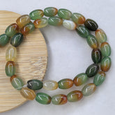 32pcs Peacock Agate Beads - Multicolor Gradient for DIY Energy Jewelry & Craft Projects