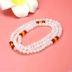 Elegant 108 Bead White Jade Bracelet for Meditation, Spiritual Clarity, and Inner Peace