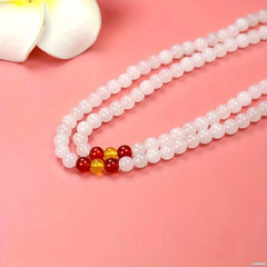 Elegant 108 Bead White Jade Bracelet for Meditation, Spiritual Clarity, and Inner Peace