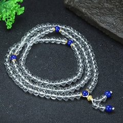 Elegant Natural Stone Beaded Sweater Chain for Women with Positive Energy Flow and Sweet Style