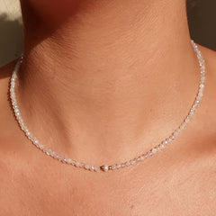 Elegant Women's Lapis Lazuli Necklace - Natural Blue Beaded Chain for Spiritual Harmony & Everyday Elegance