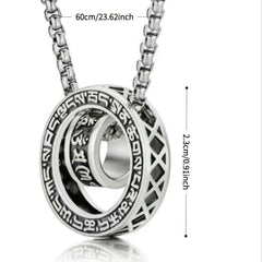 Funky Copper Mantra Pendant - Energy Protection & Mindful Spinning Design