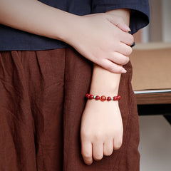 Cinnabar Heart Sutra Pendant Necklace - Energetic Protection & Prosperity Talisman for Daily Wear