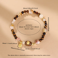 Tiger Eye Stone Bracelet - Natural Brown Beads for Protection & Confidence, Perfect Gift for Women