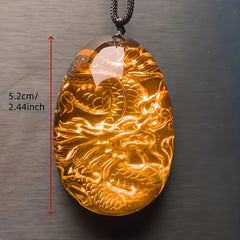 Bohemian Golden Dragon Pendant Necklace — Spiritual Power, Prosperity & Energy Harmony Amulet