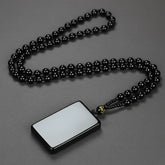 Natural Obsidian Stone Pendant - Protection & Grounding Energy Jewelry