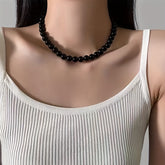 Modern Green Glass Bead Necklace for Daily Wear, Unisex Style & Positive Energy